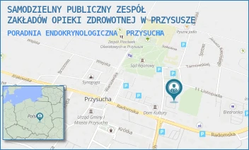 PORADNIA ENDOKRYNOLOGICZNA - SAMODZIELNY PUBLICZNY ZESPÓŁ ZAKŁADÓW OPIEKI ZDROWOTNEJ W PRZYSUSZE - ALEJA JANA PAWŁA II 4,  PRZYSUCHA