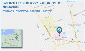 PORADNIA ENDOKRYNOLOGICZNA - SAMODZIELNY PUBLICZNY ZAKŁAD OPIEKI ZDROWOTNEJ W ŁOSICACH - SŁONECZNA 1,  ŁOSICE