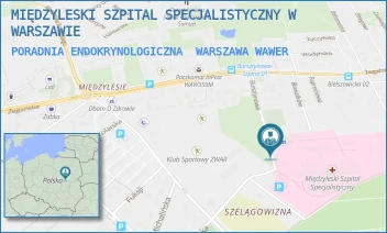 PORADNIA ENDOKRYNOLOGICZNA - MIĘDZYLESKI SZPITAL SPECJALISTYCZNY W WARSZAWIE - BURSZTYNOWA 2,  WARSZAWA WAWER