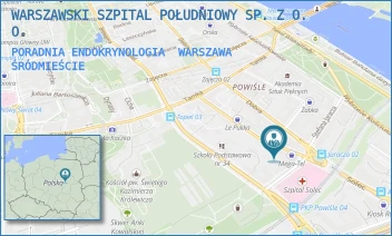 PORADNIA ENDOKRYNOLOGIA - WARSZAWSKI SZPITAL POŁUDNIOWY SPÓŁKA Z OGRANICZONĄ ODPOWIEDZIALNOŚCIĄ - SOLEC 99,  WARSZAWA ŚRÓDMIEŚCIE