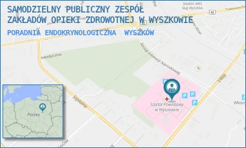 PORADNIA ENDOKRYNOLOGICZNA - SAMODZIELNY PUBLICZNY ZESPÓŁ ZAKŁADÓW OPIEKI ZDROWOTNEJ W WYSZKOWIE - KOMISJI EDUKACJI NARODOWEJ 1,  WYSZKÓW