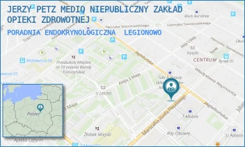 PORADNIA ENDOKRYNOLOGICZNA - JERZY PETZ MEDIQ NIEPUBLICZNY ZAKŁAD OPIEKI ZDROWOTNEJ - PIŁSUDSKIEGO 20,  LEGIONOWO