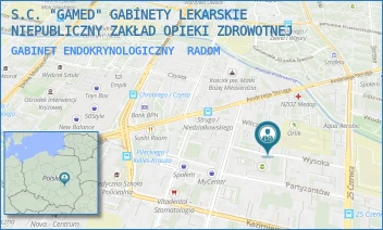 GABINET ENDOKRYNOLOGICZNY - S.C. "GAMED" GABINETY LEKARSKIE NIEPUBLICZNY ZAKŁAD OPIEKI ZDROWOTNEJ - WYSOKA 12,  RADOM