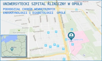 PODODDZIAŁ CHORÓB WEWNĘTRZNYCH ENDOKRYNOLOGII I DIABETOLOGII - UNIWERSYTECKI SZPITAL KLINICZNY W OPOLU - UL. ALEJA WINCENTEGO WITOSA 26, OPOLE