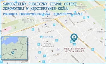 PORADNIA ENDOKRYNOLOGICZNA - SAMODZIELNY PUBLICZNY ZESPÓŁ OPIEKI ZDROWOTNEJ W KĘDZIERZYNIE-KOŹLU - UL. HARCERSKA 11,  KĘDZIERZYN-KOŹLE
