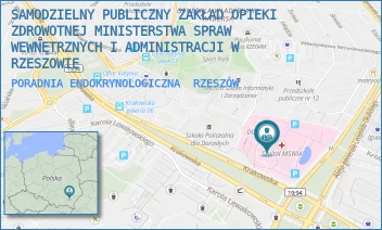 PORADNIA ENDOKRYNOLOGICZNA - SAMODZIELNY PUBLICZNY ZAKŁAD OPIEKI ZDROWOTNEJ MINISTERSTWA SPRAW WEWNĘTRZNYCH I ADMINISTRACJI W RZESZOWIE - UL. KRAKOWSKA 16,  RZESZÓW