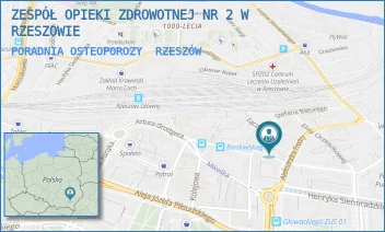PORADNIA OSTEOPOROZY - ZESPÓŁ OPIEKI ZDROWOTNEJ NR 2 W RZESZOWIE - UL. ALEKSANDRA FREDRY 9,  RZESZÓW