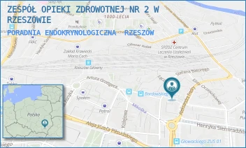 PORADNIA ENDOKRYNOLOGICZNA - ZESPÓŁ OPIEKI ZDROWOTNEJ NR 2 W RZESZOWIE - UL. ALEKSANDRA FREDRY 9,  RZESZÓW