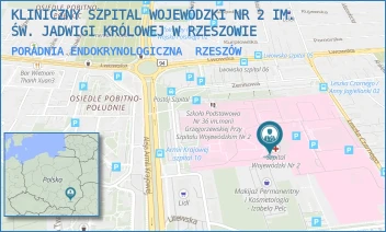 PORADNIA ENDOKRYNOLOGICZNA - KLINICZNY SZPITAL WOJEWÓDZKI NR 2 IM. ŚW. JADWIGI KRÓLOWEJ W RZESZOWIE - UL. LWOWSKA 60,  RZESZÓW
