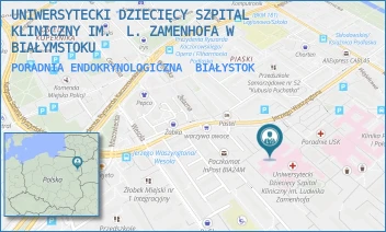 PORADNIA ENDOKRYNOLOGICZNA - UNIWERSYTECKI DZIECIĘCY SZPITAL KLINICZNY IM.  L. ZAMENHOFA W BIAŁYMSTOKU - WASZYNGTONA 17,  BIAŁYSTOK