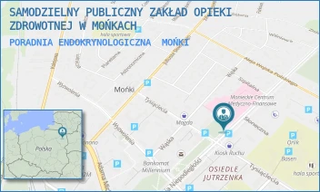 PORADNIA ENDOKRYNOLOGICZNA - SAMODZIELNY PUBLICZNY ZAKŁAD OPIEKI ZDROWOTNEJ W MOŃKACH - NIEPODLEGŁOŚCI 9,  MOŃKI