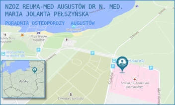 PORADNIA OSTEOPOROZY - NZOZ REUMA-MED AUGUSTÓW DR N. MED. MARIA JOLANTA PEŁSZYŃSKA - SZPITALNA 12,  AUGUSTÓW