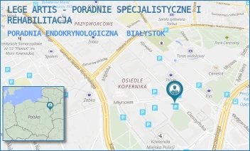 PORADNIA ENDOKRYNOLOGICZNA - LEGE ARTIS - PORADNIE SPECJALISTYCZNE I REHABILITACJA - MŁYNOWA 17,  BIAŁYSTOK