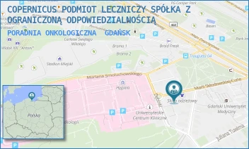 PORADNIA ONKOLOGICZNA - COPERNICUS PODMIOT LECZNICZY SPÓŁKA Z OGRANICZONĄ ODPOWIEDZIALNOŚCIĄ - UL. MARII SKŁODOWSKIEJ-CURIE 2,  GDAŃSK