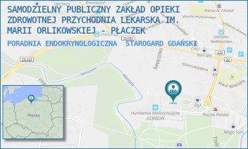 PORADNIA ENDOKRYNOLOGICZNA - SAMODZIELNY PUBLICZNY ZAKŁAD OPIEKI ZDROWOTNEJ PRZYCHODNIA LEKARSKA IM. MARII ORLIKOWSKIEJ - PŁACZEK - UL. GEN. JÓZEFA HALLERA 21,  STAROGARD GDAŃSKI