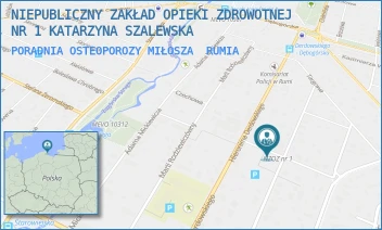 PORADNIA OSTEOPOROZY MIŁOSZA - NIEPUBLICZNY ZAKŁAD OPIEKI ZDROWOTNEJ NR 1 KATARZYNA SZALEWSKA - UL. CZESŁAWA MIŁOSZA 3,  RUMIA