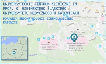 PORADNIA ENDOKRYNOLOGII GINEKOLOGICZNEJ - UNIWERSYTECKIE CENTRUM KLINICZNE IM. PROF. K. GIBIŃSKIEGO ŚLĄSKIEGO UNIWERSYTETU MEDYCZNEGO W KATOWICACH - UL. MEDYKÓW 14,  KATOWICE