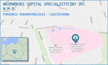 PORADNIA ENDOKRYNOLOGII - WOJEWÓDZKI SZPITAL SPECJALISTYCZNY IM. N.M.P. - UL. BIALSKA 104/118,  CZĘSTOCHOWA
