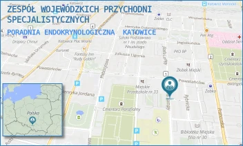 PORADNIA ENDOKRYNOLOGICZNA - ZESPÓŁ WOJEWÓDZKICH PRZYCHODNI SPECJALISTYCZNYCH - UL. POWSTAŃCÓW 31,  KATOWICE