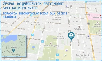 PORADNIA ENDOKRYNOLOGICZNA DLA DZIECI - ZESPÓŁ WOJEWÓDZKICH PRZYCHODNI SPECJALISTYCZNYCH - UL. POWSTAŃCÓW 31,  KATOWICE
