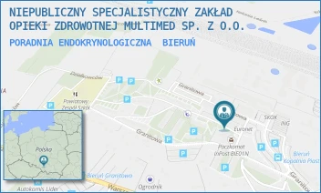 PORADNIA ENDOKRYNOLOGICZNA - NIEPUBLICZNY SPECJALISTYCZNY ZAKŁAD OPIEKI ZDROWOTNEJ MULTIMED SP. Z O.O. - UL. GRANITOWA 22,  BIERUŃ