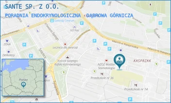 PORADNIA ENDOKRYNOLOGICZNA - SANTE SP. Z O.O. - UL. MARCINA KASPRZAKA 26 A,  DĄBROWA GÓRNICZA