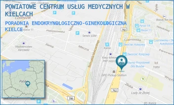 PORADNIA ENDOKRYNOLOGICZNO-GINEKOLOGICZNA - POWIATOWE CENTRUM USŁUG MEDYCZNYCH W KIELCACH - ŻELAZNA 35,  KIELCE
