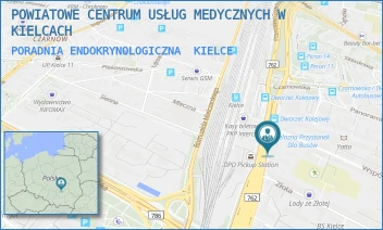 PORADNIA ENDOKRYNOLOGICZNA - POWIATOWE CENTRUM USŁUG MEDYCZNYCH W KIELCACH - ŻELAZNA 35,  KIELCE