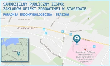 PORADNIA ENDOKRYNOLOGICZNA - SAMODZIELNY PUBLICZNY ZESPÓŁ ZAKŁADÓW OPIEKI ZDROWOTNEJ W STASZOWIE - 11 LISTOPADA 78,  STASZÓW