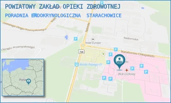PORADNIA ENDOKRYNOLOGICZNA - POWIATOWY ZAKŁAD OPIEKI ZDROWOTNEJ - BATALIONÓW CHŁOPSKICH 6,  STARACHOWICE