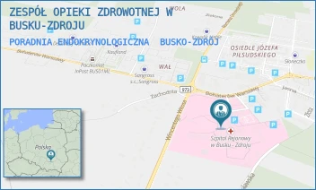PORADNIA ENDOKRYNOLOGICZNA - ZESPÓŁ OPIEKI ZDROWOTNEJ W BUSKU-ZDROJU - BOHATERÓW WARSZAWY 67,  BUSKO-ZDRÓJ