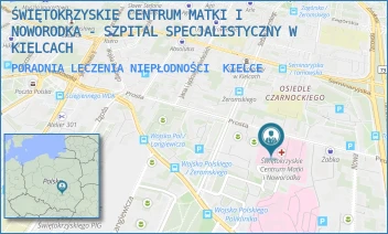 PORADNIA LECZENIA NIEPŁODNOŚCI - ŚWIĘTOKRZYSKIE CENTRUM MATKI I NOWORODKA - SZPITAL SPECJALISTYCZNY W KIELCACH - PROSTA 30,  KIELCE