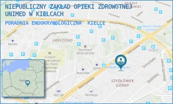 PORADNIA ENDOKRYNOLOGICZNA - NIEPUBLICZNY ZAKŁAD OPIEKI ZDROWOTNEJ UNIMED W KIELCACH - WARSZAWSKA 166/42,  KIELCE