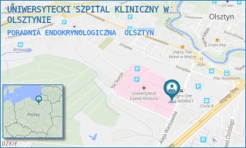 PORADNIA ENDOKRYNOLOGICZNA - UNIWERSYTECKI SZPITAL KLINICZNY W OLSZTYNIE - ALEJA WARSZAWSKA 30,  OLSZTYN