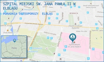 PORADNIA OSTEOPOROZY - SZPITAL MIEJSKI ŚW. JANA PAWŁA II W ELBLĄGU - ŻEROMSKIEGO 22,  ELBLĄG