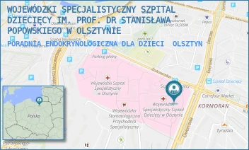 PORADNIA ENDOKRYNOLOGICZNA DLA DZIECI - WOJEWÓDZKI SPECJALISTYCZNY SZPITAL DZIECIĘCY IM. PROF. DR STANISŁAWA POPOWSKIEGO W OLSZTYNIE - ŻOŁNIERSKA 18 A,  OLSZTYN