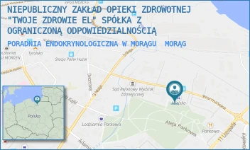 PORADNIA ENDOKRYNOLOGICZNA W MORĄGU - NIEPUBLICZNY ZAKŁAD OPIEKI ZDROWOTNEJ "TWOJE ZDROWIE EL" SPÓŁKA Z OGRANICZONĄ ODPOWIEDZIALNOŚCIĄ - WARMIŃSKA 23,  MORĄG