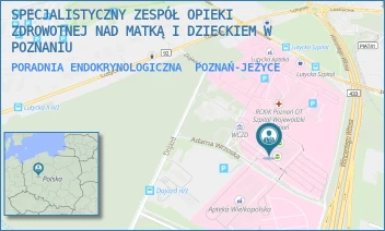 PORADNIA ENDOKRYNOLOGICZNA - SPECJALISTYCZNY ZESPÓŁ OPIEKI ZDROWOTNEJ NAD MATKĄ I DZIECKIEM W POZNANIU - ADAMA WRZOSKA 1,  POZNAŃ-JEŻYCE