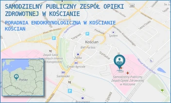 PORADNIA ENDOKRYNOLOGICZNA W KOŚCIANIE - SAMODZIELNY PUBLICZNY ZESPÓŁ OPIEKI ZDROWOTNEJ W KOŚCIANIE - SZPITALNA 7,  KOŚCIAN