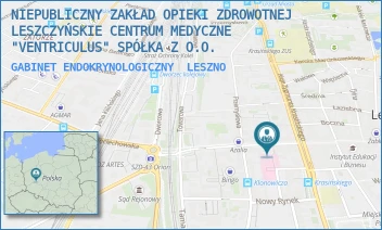 GABINET ENDOKRYNOLOGICZNY - NIEPUBLICZNY ZAKŁAD OPIEKI ZDROWOTNEJ LESZCZYŃSKIE CENTRUM MEDYCZNE "VENTRICULUS" SPÓŁKA Z O.O. - SŁOWIAŃSKA 41,  LESZNO