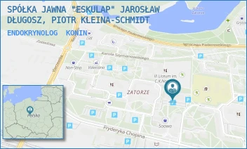 ENDOKRYNOLOG - SPÓŁKA JAWNA "ESKULAP" JAROSŁAW DŁUGOSZ, PIOTR KLEINA-SCHMIDT - SZELIGOWSKIEGO 1,  KONIN