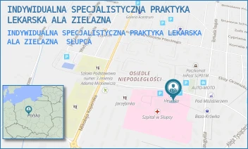 INDYWIDUALNA SPECJALISTYCZNA PRAKTYKA LEKARSKA ALA ZIELAZNA - INDYWIDUALNA SPECJALISTYCZNA PRAKTYKA LEKARSKA ALA ZIELAZNA - SIKORSKIEGO 1,  SŁUPCA