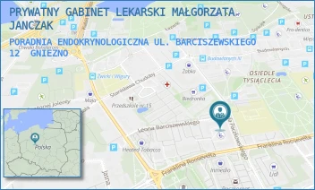 PORADNIA ENDOKRYNOLOGICZNA UL. BARCISZEWSKIEGO 12 - PRYWATNY GABINET LEKARSKI MAŁGORZATA JANCZAK - BARCISZEWSKIEGO 12,  GNIEZNO