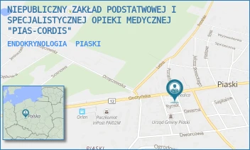 ENDOKRYNOLOGIA - NIEPUBLICZNY ZAKŁAD PODSTATWOWEJ I SPECJALISTYCZNEJ OPIEKI MEDYCZNEJ "PIAS-CORDIS" - RYNEK 6,  PIASKI