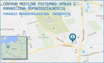 PORADNIA ENDOKRYNOLOGICZNA - CENTRUM MEDYCZNE POSTĘPMED SPÓŁKA Z OGRANICZONĄ ODPOWIEDZIALNOŚCIĄ - UL. STRZELECKA 1,  ŚWIEBODZIN