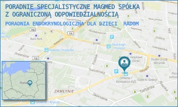 PORADNIA ENDOKRYNOLOGICZNA DLA DZIECI - PORADNIE SPECJALISTYCZNE MAGMED SPÓŁKA Z OGRANICZONĄ ODPOWIEDZIALNOŚCIĄ - GŁÓWNA 12,  RADOM